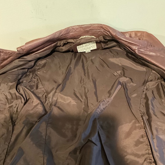 Brandon Thomas Women's Deep Brown Leather Jacket Medium - Picture 12 of 16